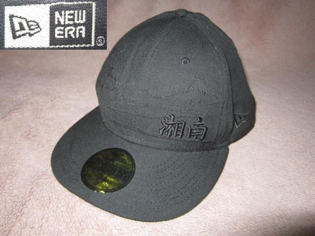 真木蔵人プロデュース！ THREE DICE NEWERA スリーダイス コラボ 湘南 3D立体刺繍 キャップ 黒 帽子　サーフィン サーファー サーフ SURF_画像1