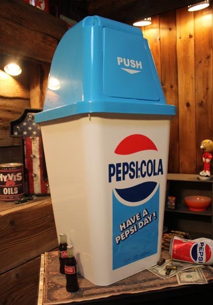 1円 新品 PEPSI COLA 20L ダストボックス ゴミ箱 ペプシ コーラ ごみ箱 アメリカンインテリア アメリカン雑貨 ガレージ_画像2