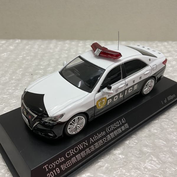 1円〜 RAI’S 1/43 トヨタ クラウン アスリート GRS214 パトロールカー2019 秋田県警察 高速道路交通警察隊車両_画像3