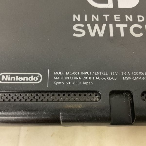 1円〜 動作確認/初期化済 箱無 Nintendo Switch HAC-001 本体 Joy-Con ネオンパープル ネオンオレンジ_画像4