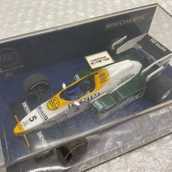 1円〜 ミニチャンプス 1/43 WILLIAMS HONDA FW09 1984 DENIM #5(ホワイト×グリーン×イエロー)_画像5