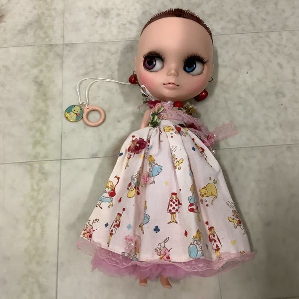 1円〜 ジャンク Blythe ブライス カスタムブライス ミディアムヘア ブラウンゴールドカラー ピンクドレス 他_画像3