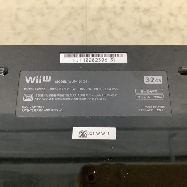 1円〜 初期化済 箱無 Wii U 本体 WUP-101（01）32GB シロ、クロ、GamePad WUP-010（JPN）シロ、クロ_画像5