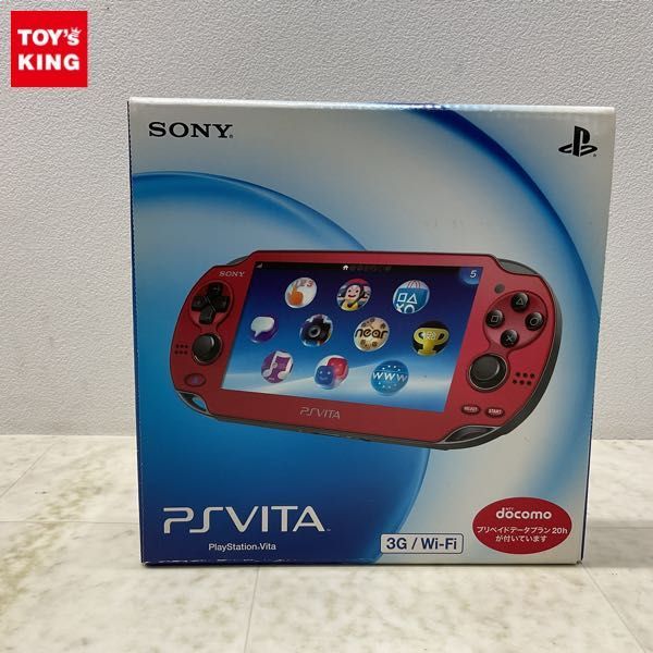 1円〜 動作確認/初期化済 PS Vita 3GB/Wi-Fiモデル PCH-1100 コズミック・レッド 限定版_画像1