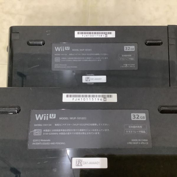 1円〜 初期化済 箱無 Wii U 本体 WUP-101（01）32GB クロ、WUP-001（01）8GB シロ 他_画像4