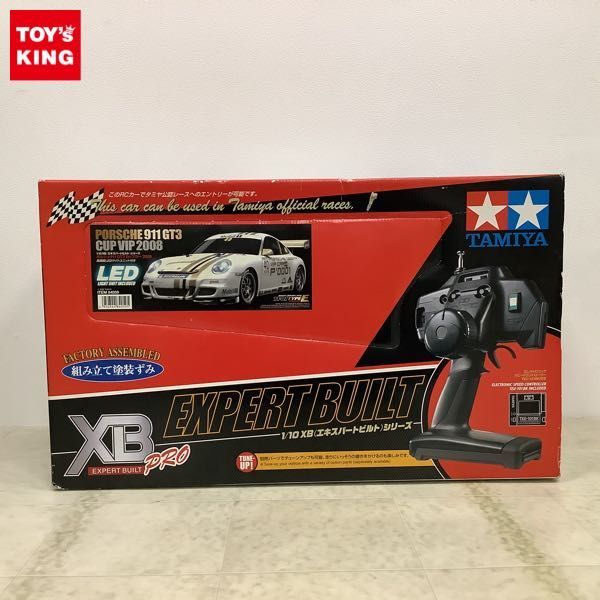 1円〜 タミヤ XBシリーズ 1/10 電動RCカー ポルシェ911 GT3 カップカー 2008 高輝度LEDライトユニット付き_画像1