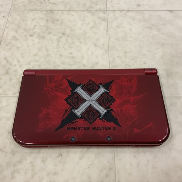 1円〜 欠品 動作確認/初期化済 New ニンテンドー3DS LL RED-001 本体 モンスターハンタークロス スペシャルパック_画像3