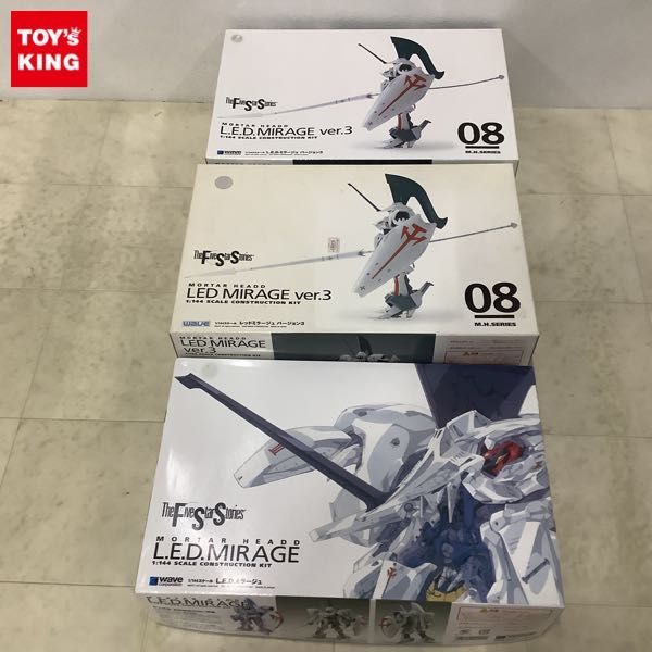 1円〜 ウェーブ 1/144 ファイブスター物語/FSS レッドミラージュ バージョン3 L.E.D.ミラージュ_画像1