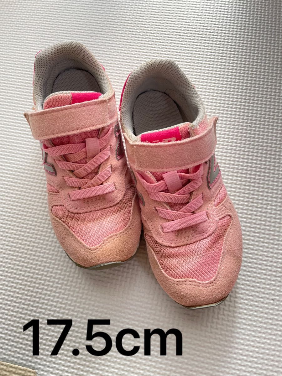 【訳あり】17.5cm ニューバランス 373 キッズスニーカー  子供靴 ピンク