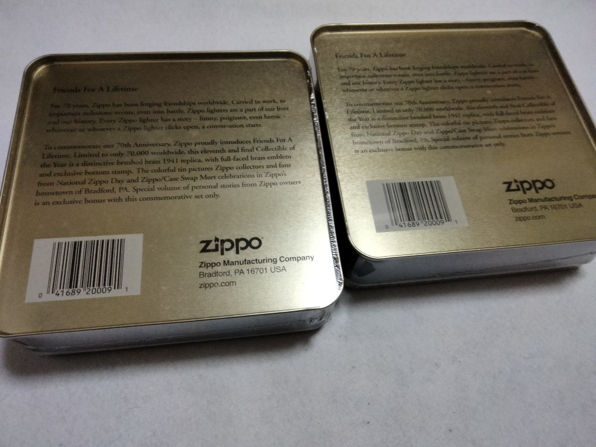 zippo 70TH ANNIVERSARY 1932-2002 2個セット 未開封品_画像2