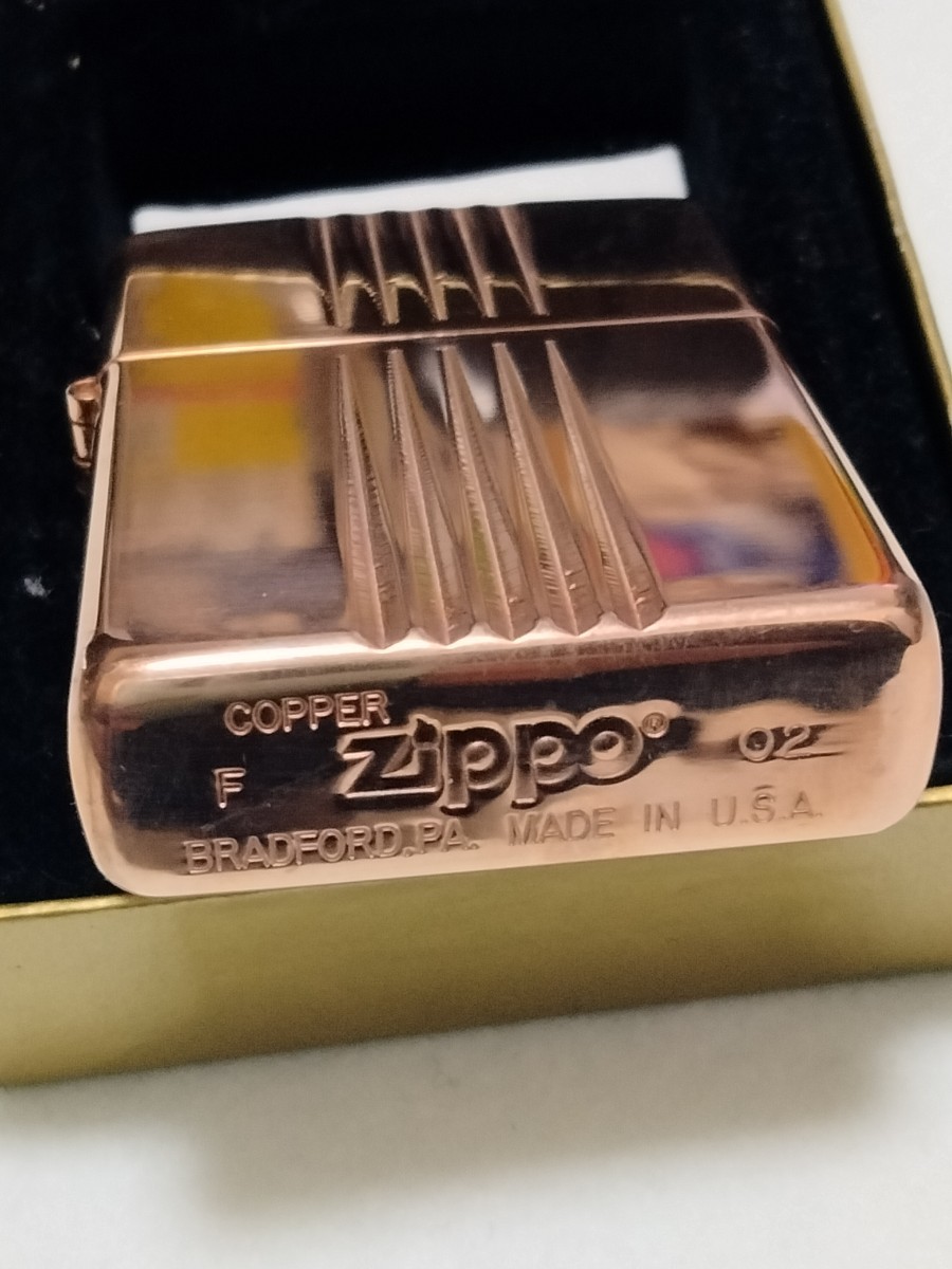 zippo solid copper 2002年製 展示未使用_画像1
