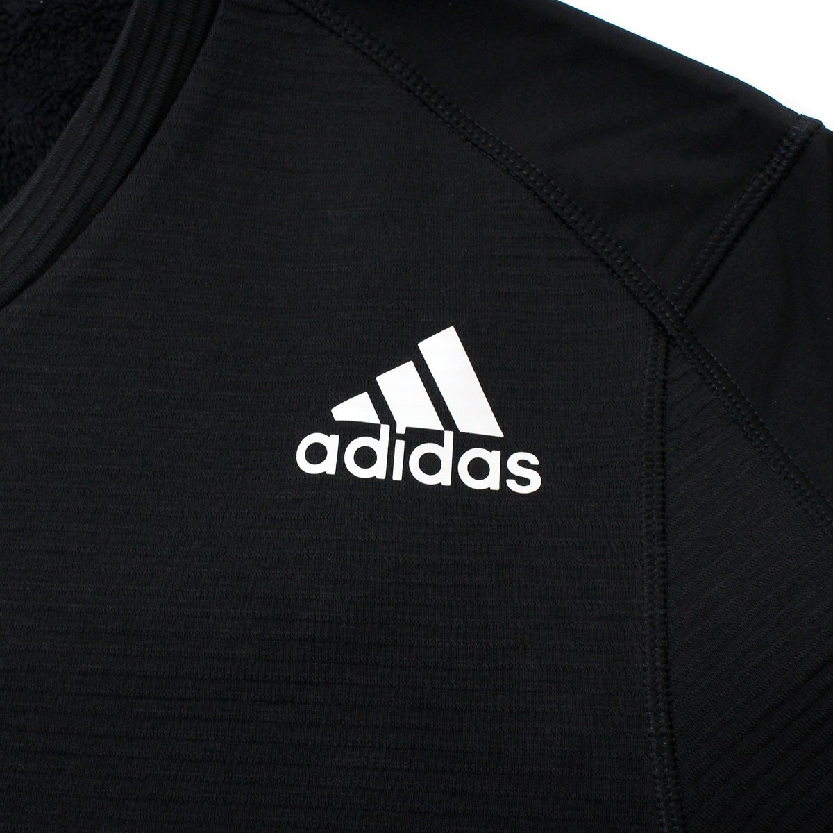 新品 秋冬 adidas アディダス ゴルフにお勧め COLD. RDY 裏起毛 長袖 シャツ O 黒 トップス ゴルフ スポーツ ウェア ブラック ◆SW1494A_画像7