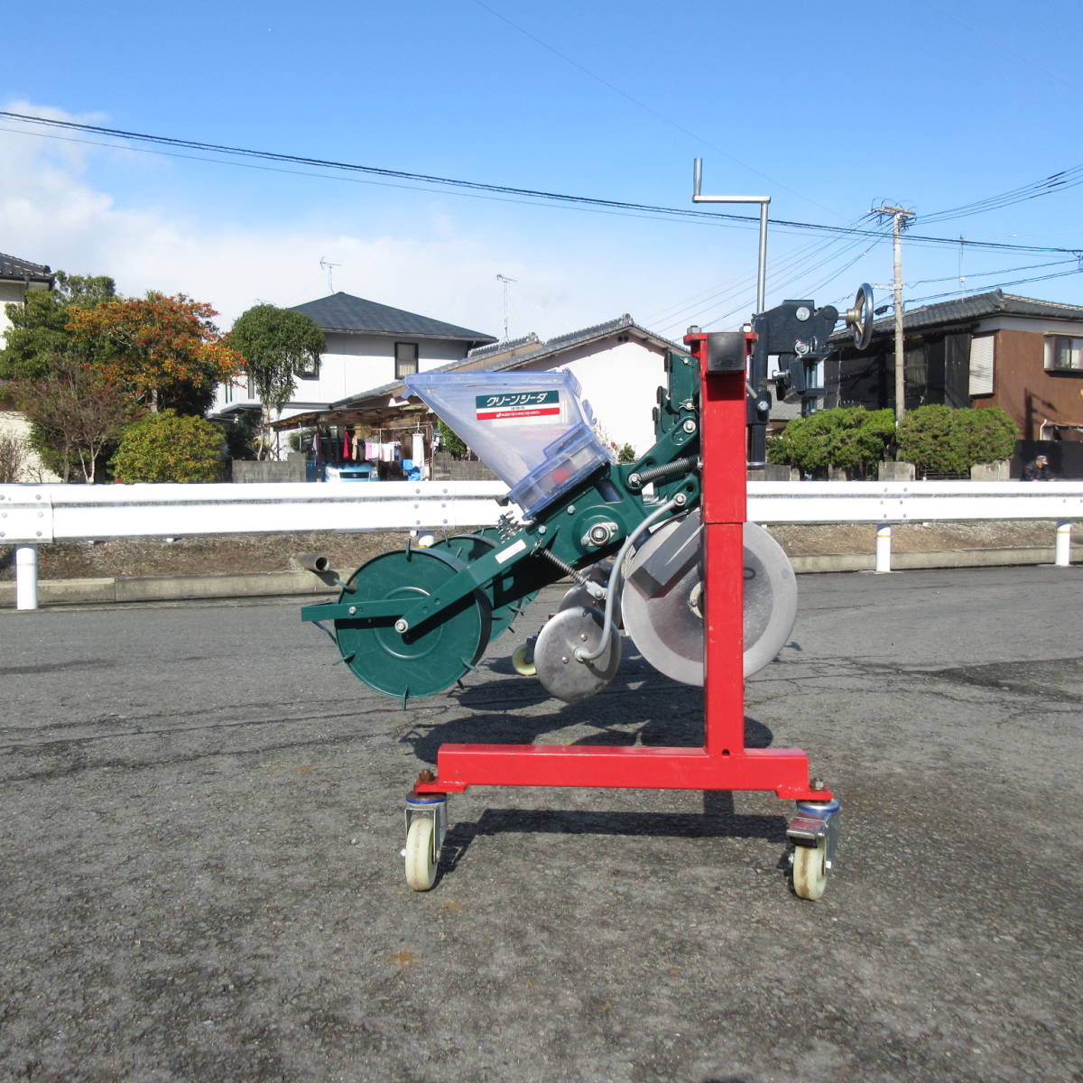 〈福岡県大川市発〉★美品★ アグリテクノサーチ 大豆播種機 TDRG-U 中古 クリーンシーダ 目皿式 3条 播種ユニット 直接引取り限定 _画像5