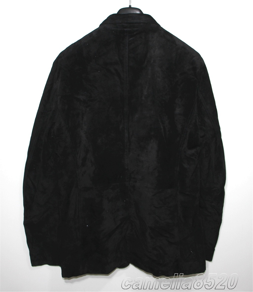 BALLY バリー レザージャケット ス テーラードジャケット ブレザートップ 黒 ブラック スエード US 46 EU 56 サイズ XL イタリア製 美品_画像2