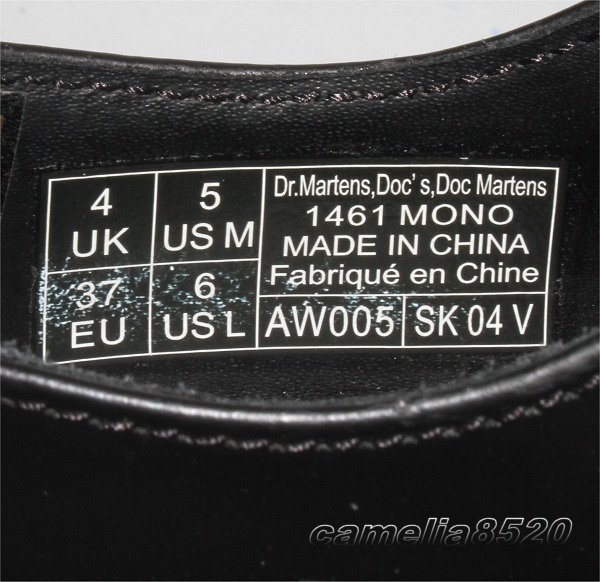 Dr. Martens ドクターマーチン 1461 MONO 黒 ブラック 3ホール シューズ レザー 本革 US5 UK4 EU37 約23cm 中古 美品_画像2