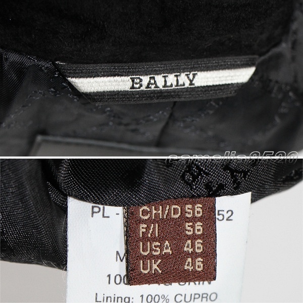 BALLY バリー レザージャケット ス テーラードジャケット ブレザートップ 黒 ブラック スエード US 46 EU 56 サイズ XL イタリア製 美品_画像7