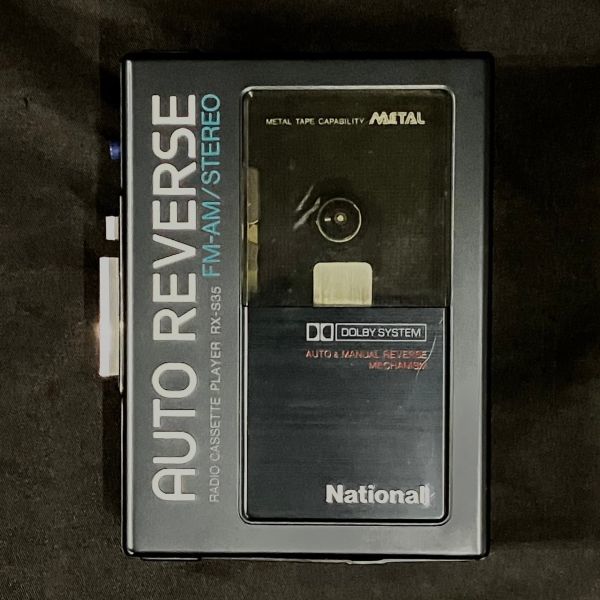CLM809H National ナショナル ラジオカセットプレイヤーRX-S35 オートリバース アンティーク ブラック系_画像1