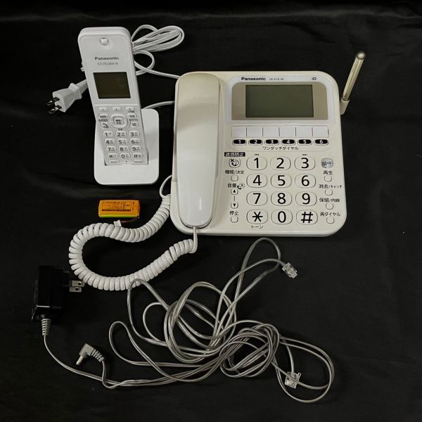 BLM727H Panasonic パナソニック コードレス電話機 VE-E10-W 親機 子機 ホワイト系_画像1