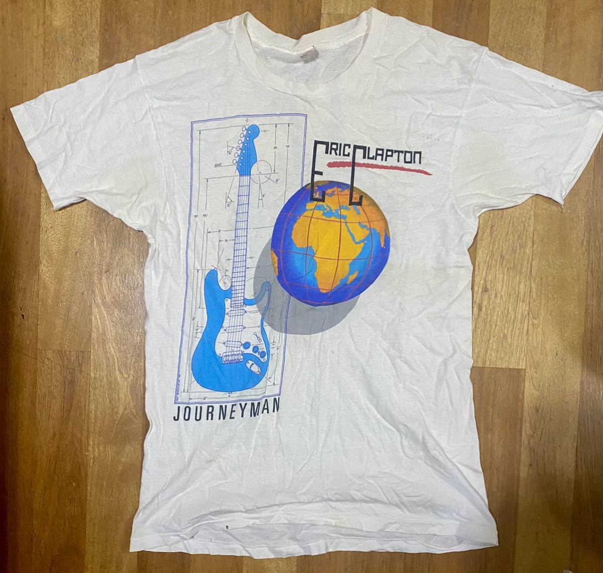 90s エリック・クラプトン ワールドツアーTシャツ ビンテージ Eric Clapton 1990年 平成2年 ジャーニーマンジャパンツアー オフィシャル_画像1