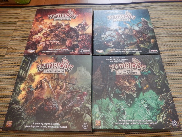 美品&未使用 ゾンビサイド Zombicide 4種セット(ブラック 美品&未使用 ゾンビサイド Zombicide 4種セット(ブラック