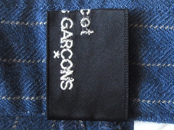 希少 90sビンテージ tricot COMME des GARCONS トリココムデギャルソン AD1995 ストライプウール スラックス パンツ M ブルー コムコム_画像9