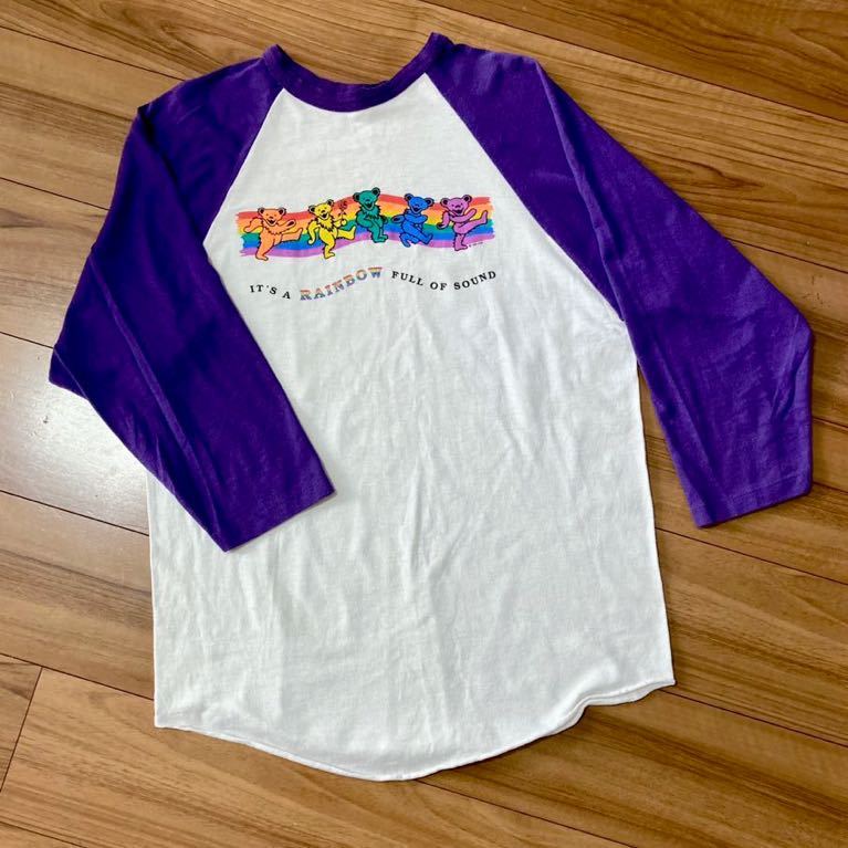 80s GratefulDead グレイトフルデッド ラグランTシャツ・USA製・バンドT・７分袖・ユニセックス・加工Tシャツ・ビンテージ ★送料無料_画像1