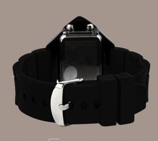 T294 腕時計 スクエア 多機能 デジタル 5色ライト 防水 黒_画像7