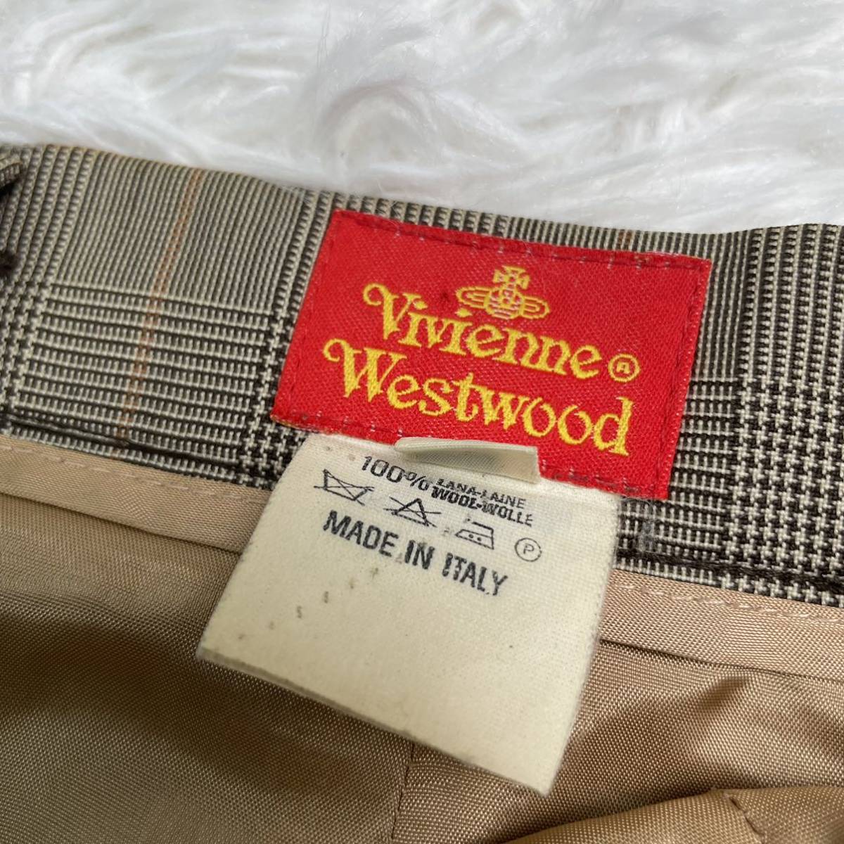 【美品】Vivienne Westwood ヴィヴィアン 金ボタン チェック スカート ヴィンテージ 90s 00s 40 希少_画像8