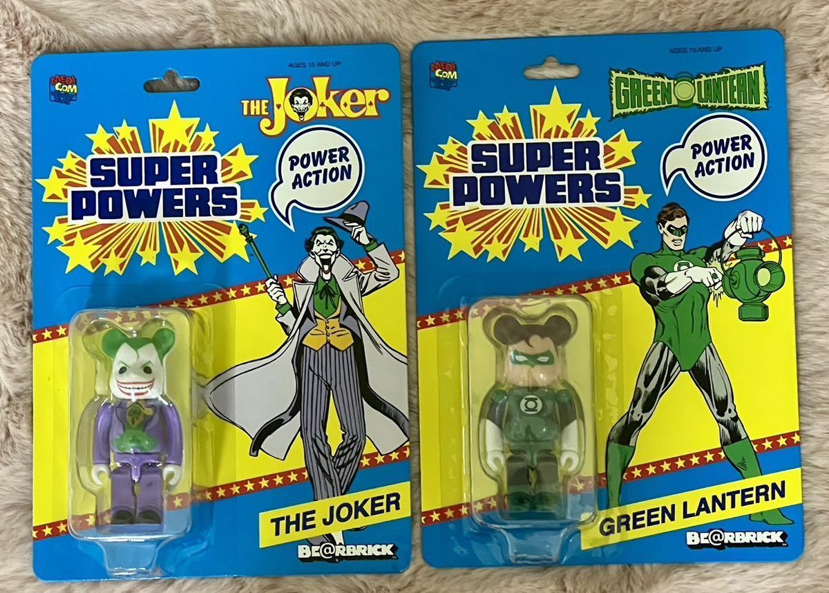 2014年発売 BE@RBRICK GREEN LANTERN & The Jokerセット売り 新品未開封品　アメコミ DCコミックス マーベル SUPER POWERS ベアブリック_画像1