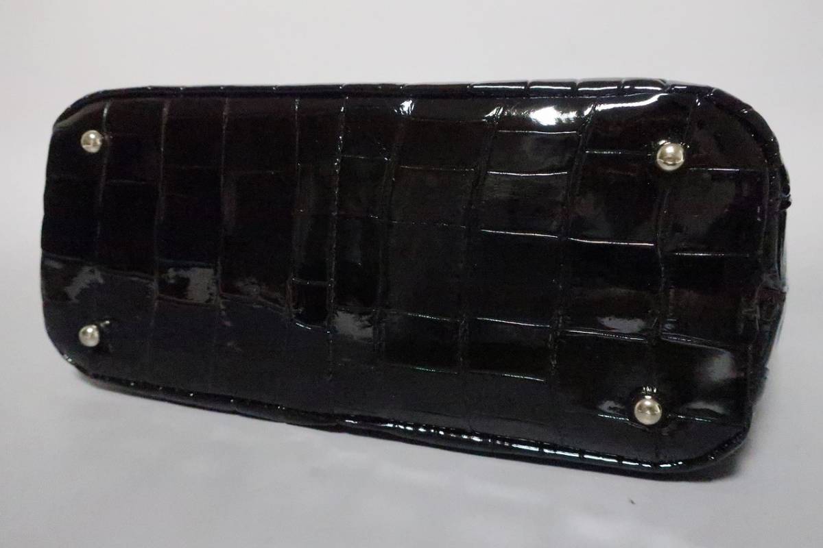 新品 JRA 国産 最高級 シャイニング クロコダイル ハンドバッグ 新品 JRA 国産 最高級 シャイニング クロコダイル ハンドバッグ