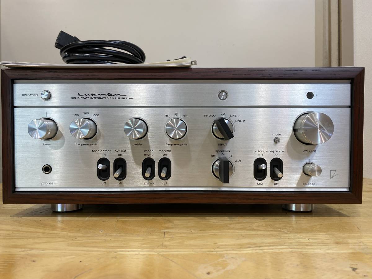 ★☆ラックスマン LUXMAN L-305 プリメインアンプ 取扱説明書、リモコン有 中古品☆★_画像2