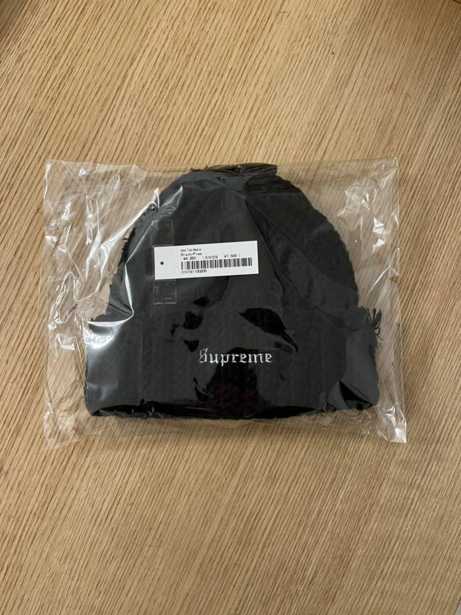 Supreme Hand Tied Beanie Black シュプリーム ハンド タイド ビーニー ニットキャップ ニット帽 ブラック 黒 2023AW 新作_画像4