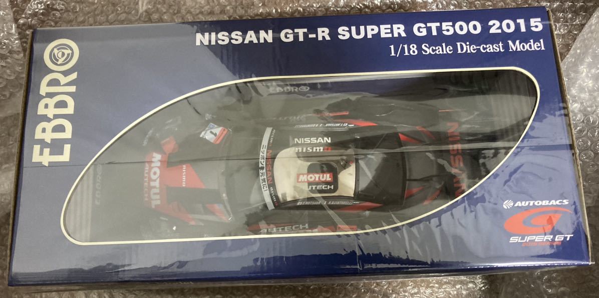 新品　未使用　EBBRO 1/18 モチュール オーテック GT-R SUPER GT500 2015 Okayama Test _画像2