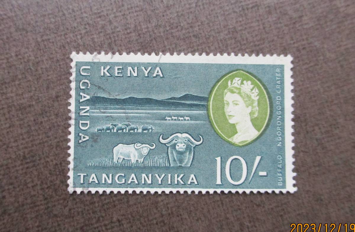 KENYA. UGANDA & TANZANIA　SCカタログ＃134　　10sh　　使用済　　中古品_画像1