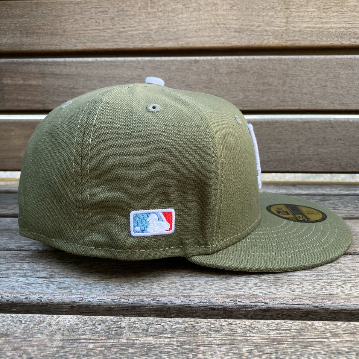 USA限定 【7】 NEWERA ニューエラ LA Dodgers ロサンゼルス ドジャース MLB バッターマン 59FIFTY モスグリーン (15-31) BATTERMAN_画像2