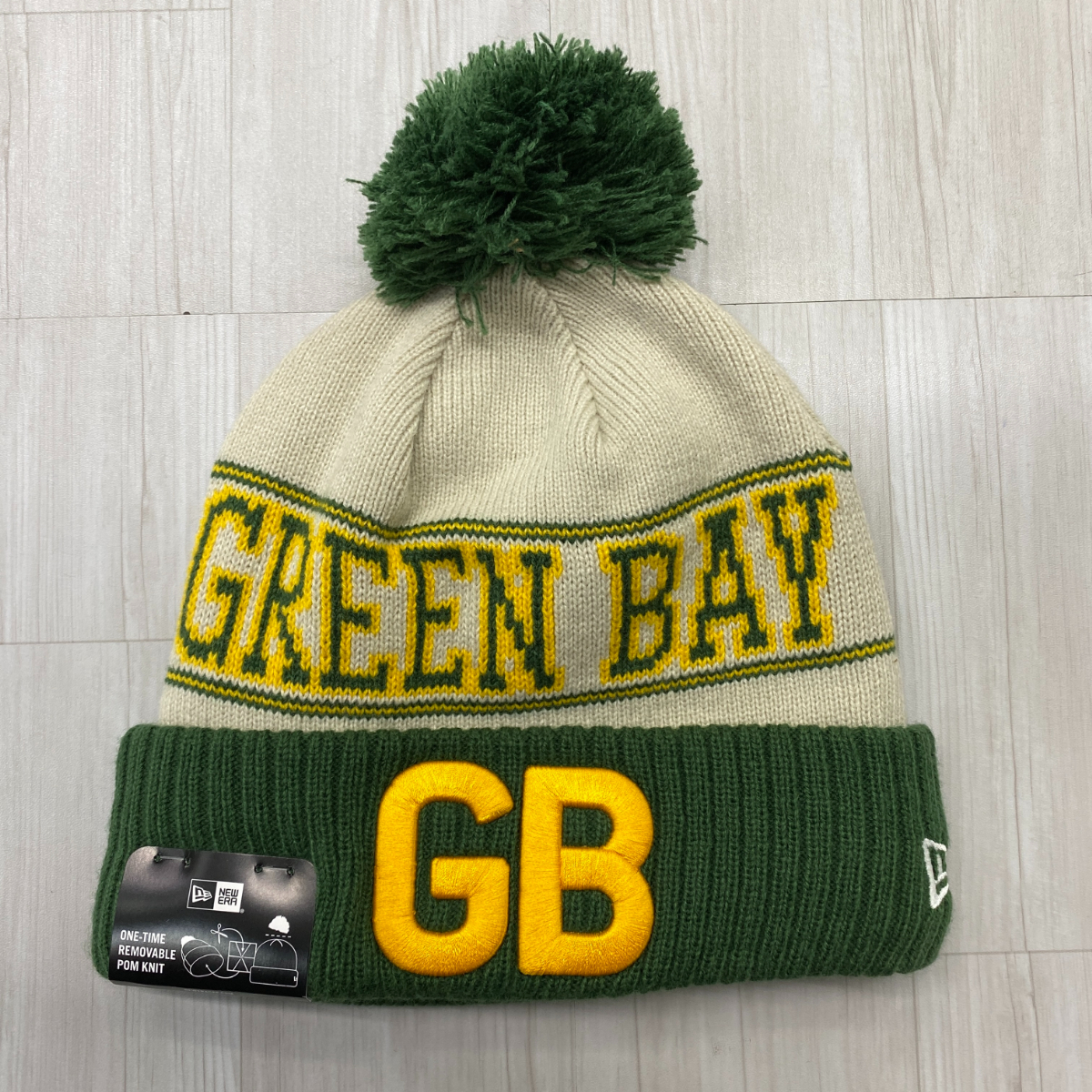 USA正規品 NEWERA ニューエラ NFL 公式 ニット帽 GB Packers グリーンベイ パッカーズ Historic 旧ロゴ ポンポン ニットキャップ ビーニー