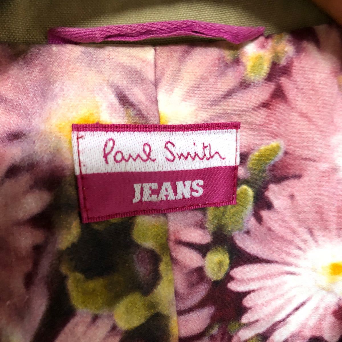 Paul Smithポールスミス　ジーンズ　ダックキャンバス中綿　裏地花柄　カバーオール40レディース_画像2