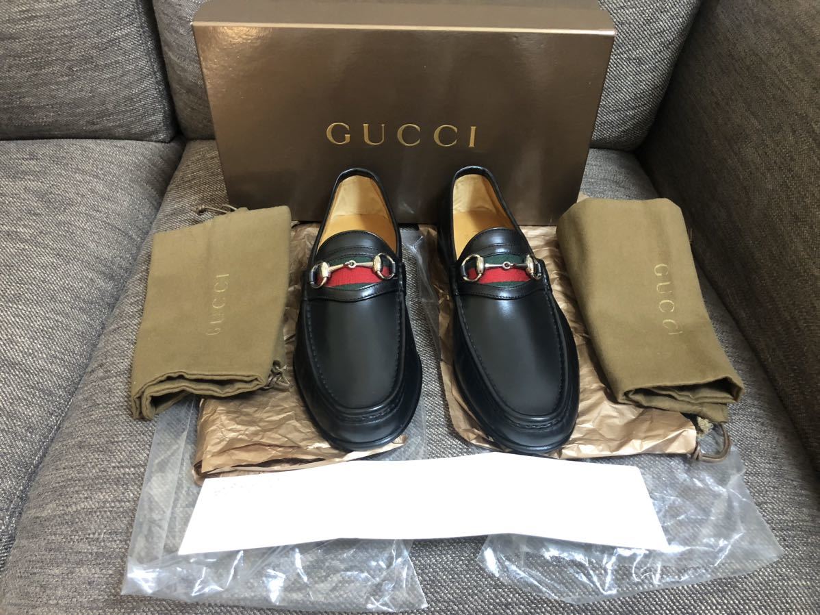  новый товар Gucci GUCCI Sherry линия шланг bit Loafer не использовался товар размер 41.5