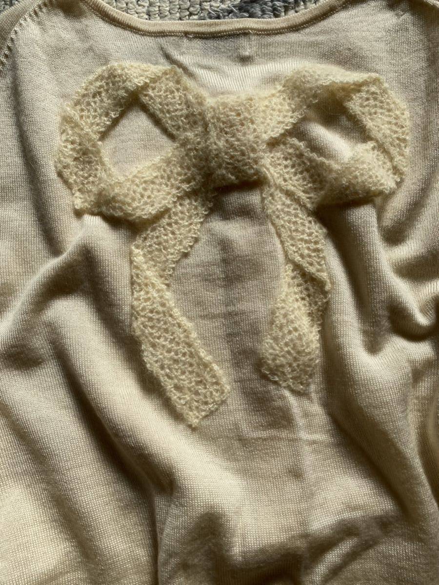  Anatelier anatelier wool knitted cardigan ribbon eggshell white 38