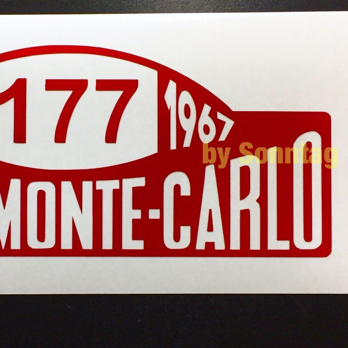 リフレクター素材 赤 Rallye Monte-Carlo ラリー モンテカルロ カッティングステッカー - MINI cooper ミニ クーパー_画像2