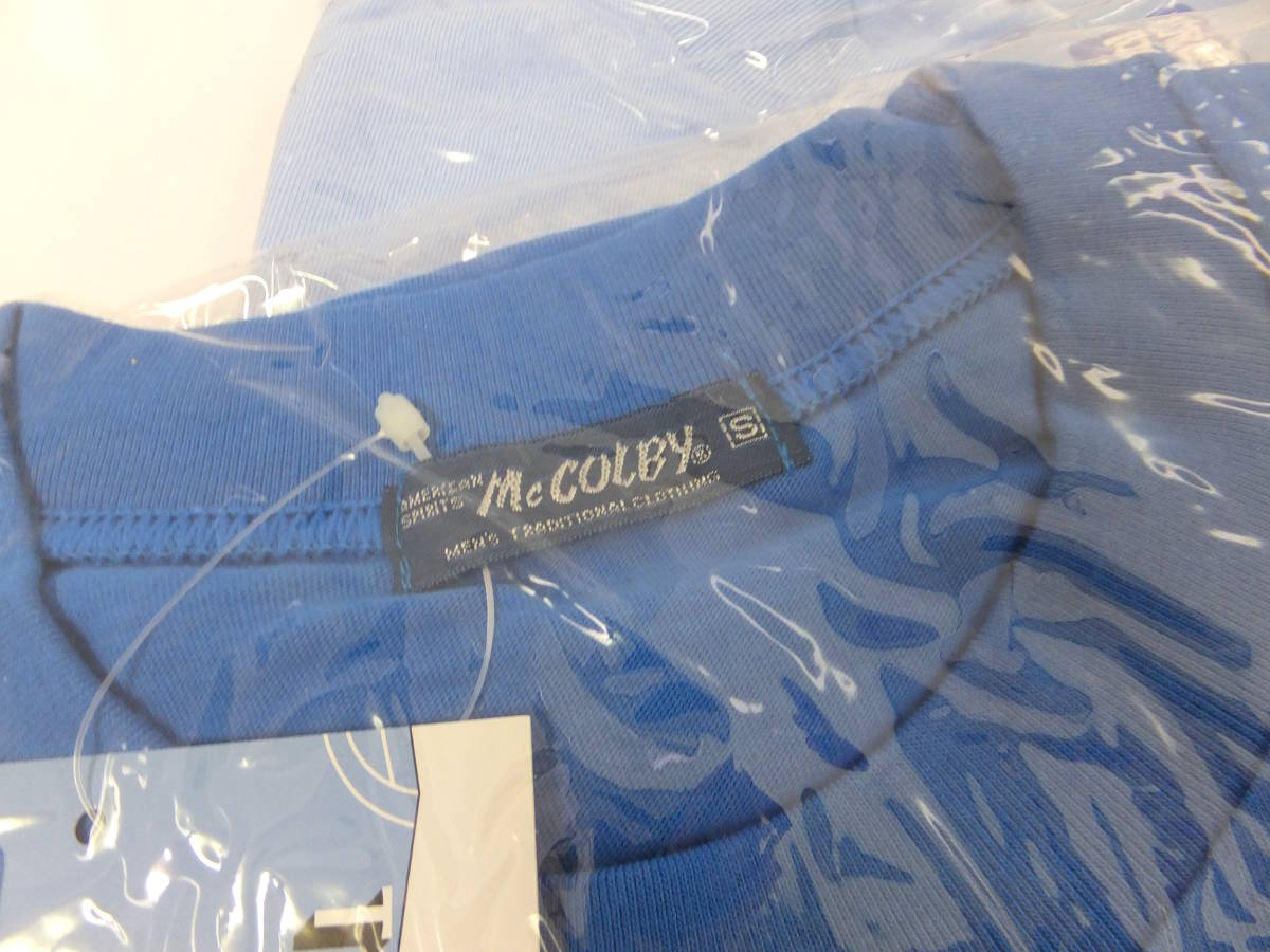 【よろづ屋】未使用：McCOLBY 長袖Tシャツ ロンT メンズ 4枚セット 青・水色・灰色・紺 Sサイズ 綿100% 抗菌防臭加工 日本製(M0526)_画像4