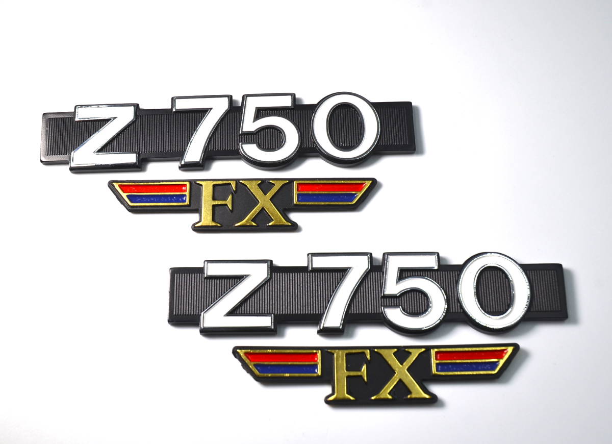 Z750 FX 新品 サイドカバー ゴールドエンブレム セット 検/Z550FX GPZ χ Z400GP Z1 Z2 MK2 Z1R XJ XJR CBX GS ヨシムラ BEET 当時物 旧車_画像1