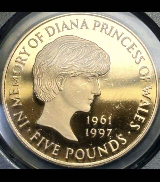 【ダイアナ妃追悼記念硬貨 5ポンド 金貨 】イギリス PCGS（PR63) モダン/アンティークコイン_画像1