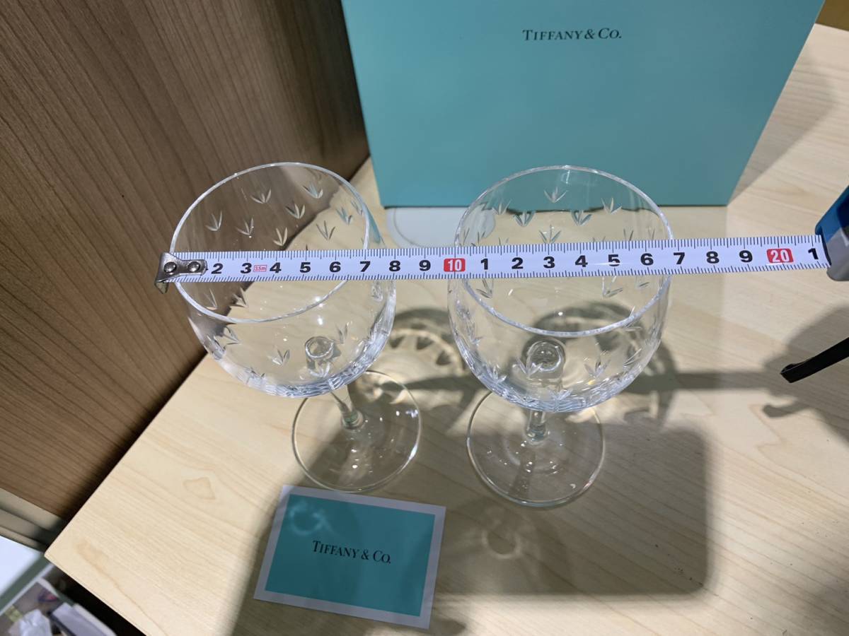 【11568】未使用★ティファニー フローレット ワイングラス 【TIFFANY&Co】ペアグラス 箱付き彡_画像4