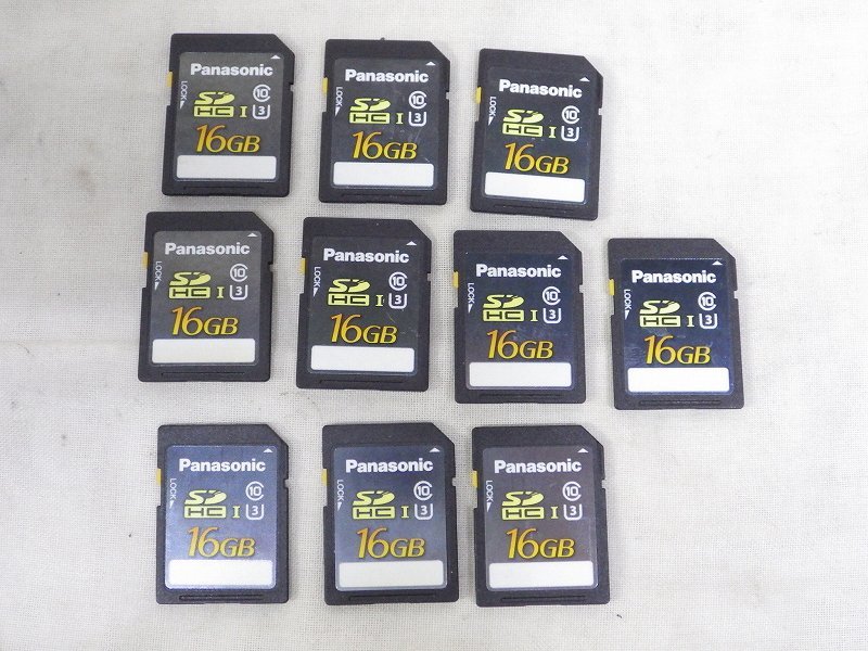 Kめま9226 メール便 送料280円 Panasonic/パナソニック SDHCカード 16GB class10 10点セット まとめて SDカード 記録媒体_画像1