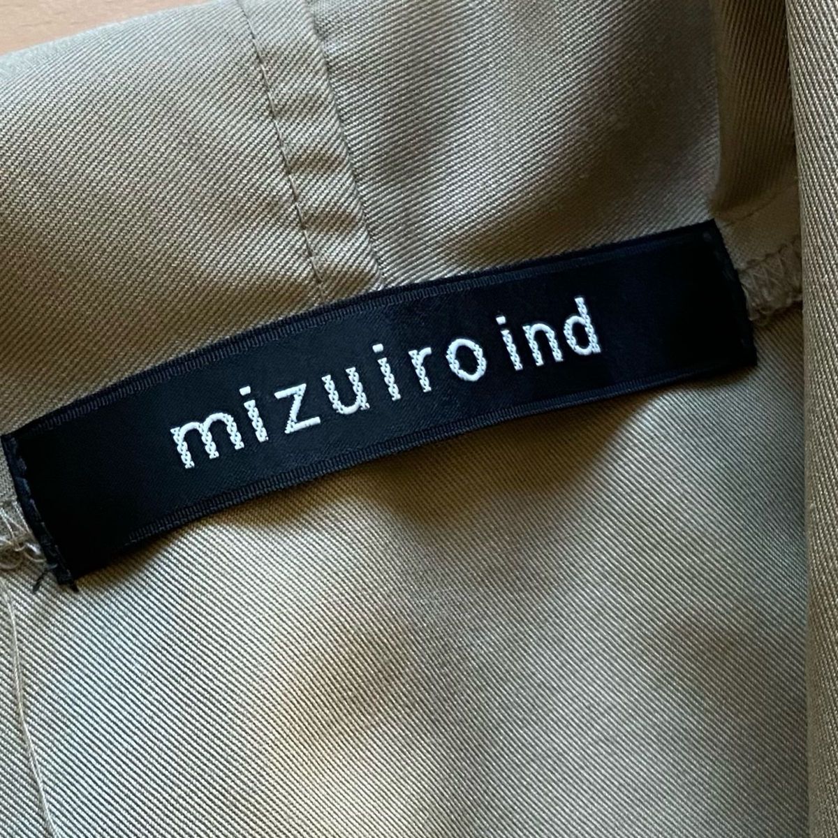 ミズイロインド　Aライン　ロングコート　トレンチコート風　mizuiro ind 日本製