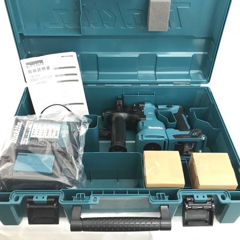 期間限定値下 未使用 ｍａｋｉｔａ マキタ １８Ｖ 充電器 １８ｍｍ 充電式 ハンマドリル ＨＲ１８３ＤＲＧＸ バッテリ 電動工具/225_画像4