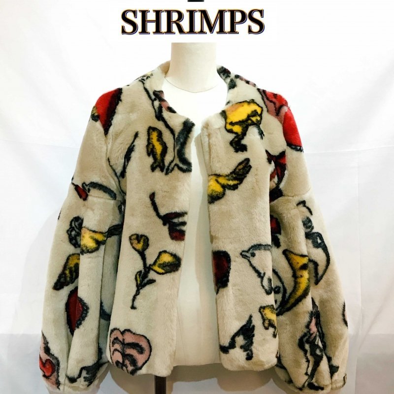 ＳＨＲＩＭＰＳ ベージュ エコファーコート ボアコート シュリンプス アウター サイズ８ イギリス ジャケット 洋品婦人服/269_画像1