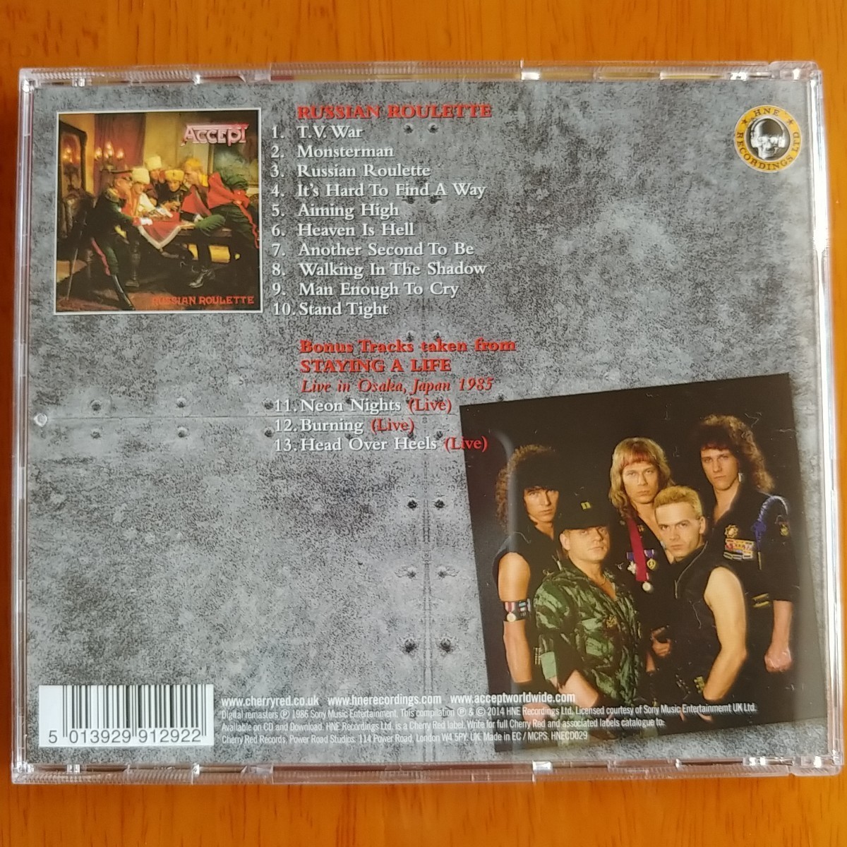 ACCEPT RUSSIAN ROULETTE NEW CD 5013929912922