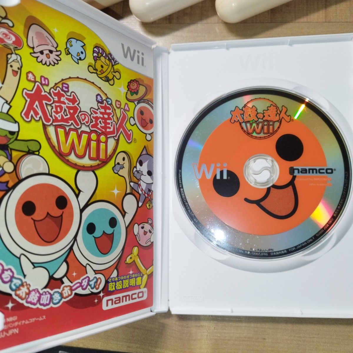 たいこの達人Wii タタコン バチ ソフト セット 太鼓の達人 コントローラー Nintendo 任天堂 太鼓とバチセット